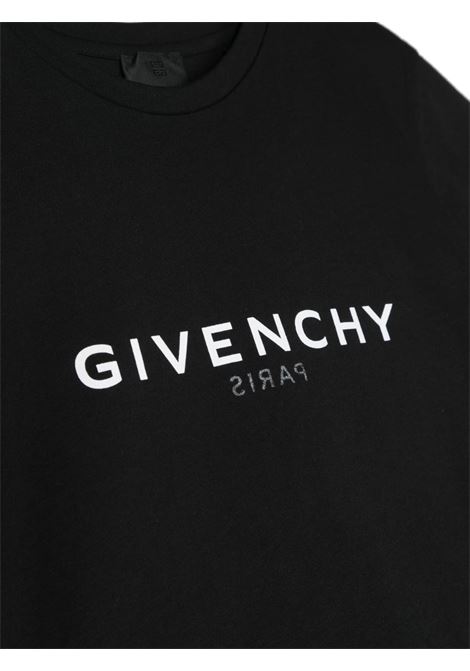 Black T-Shirt with Front and Back Logo - GIVENCHY KIDS - Russocapri